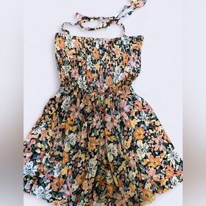 Lovely Day Floral Strapless Dress - Multicolor
